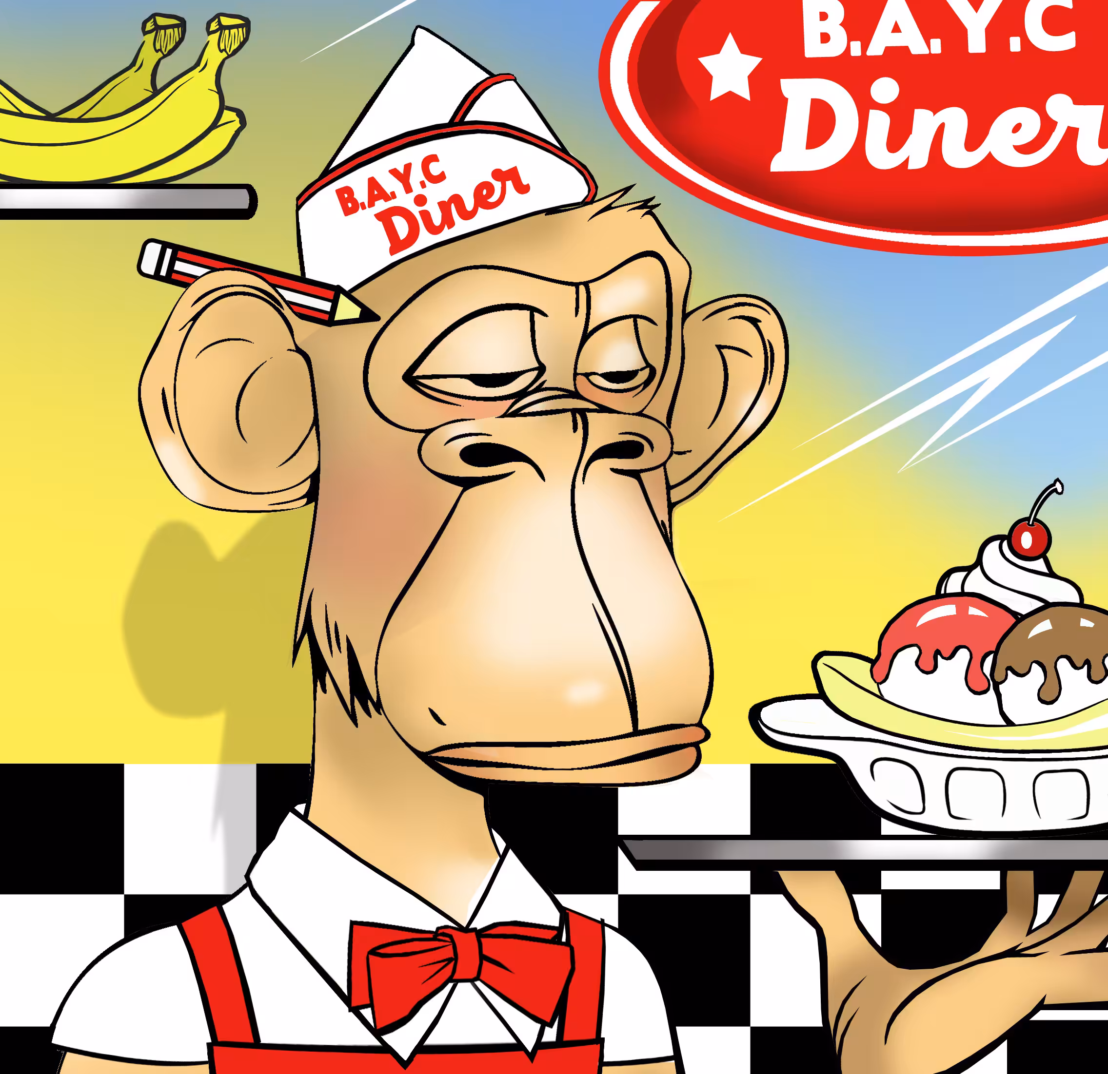 Ape 018  (BAYC Diner)