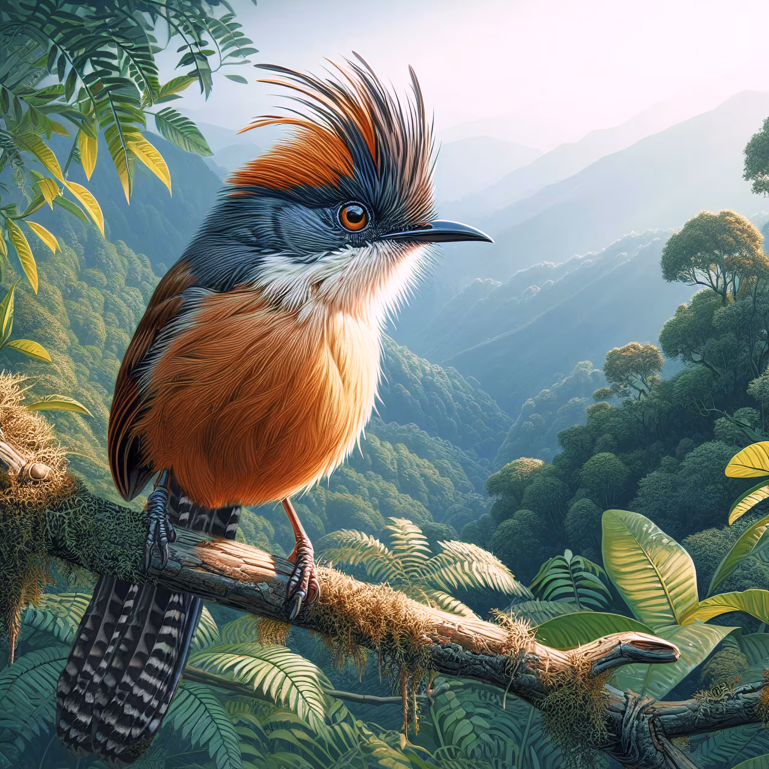 The Rufous Sibia Bird 
