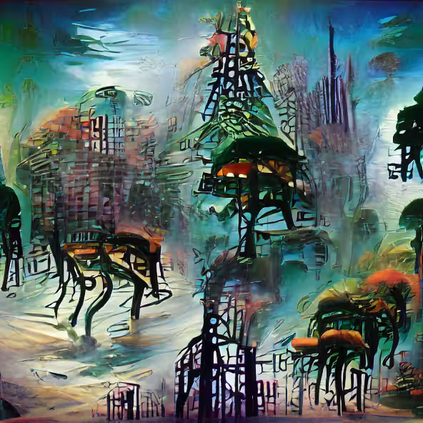 AI art, a day in 2153