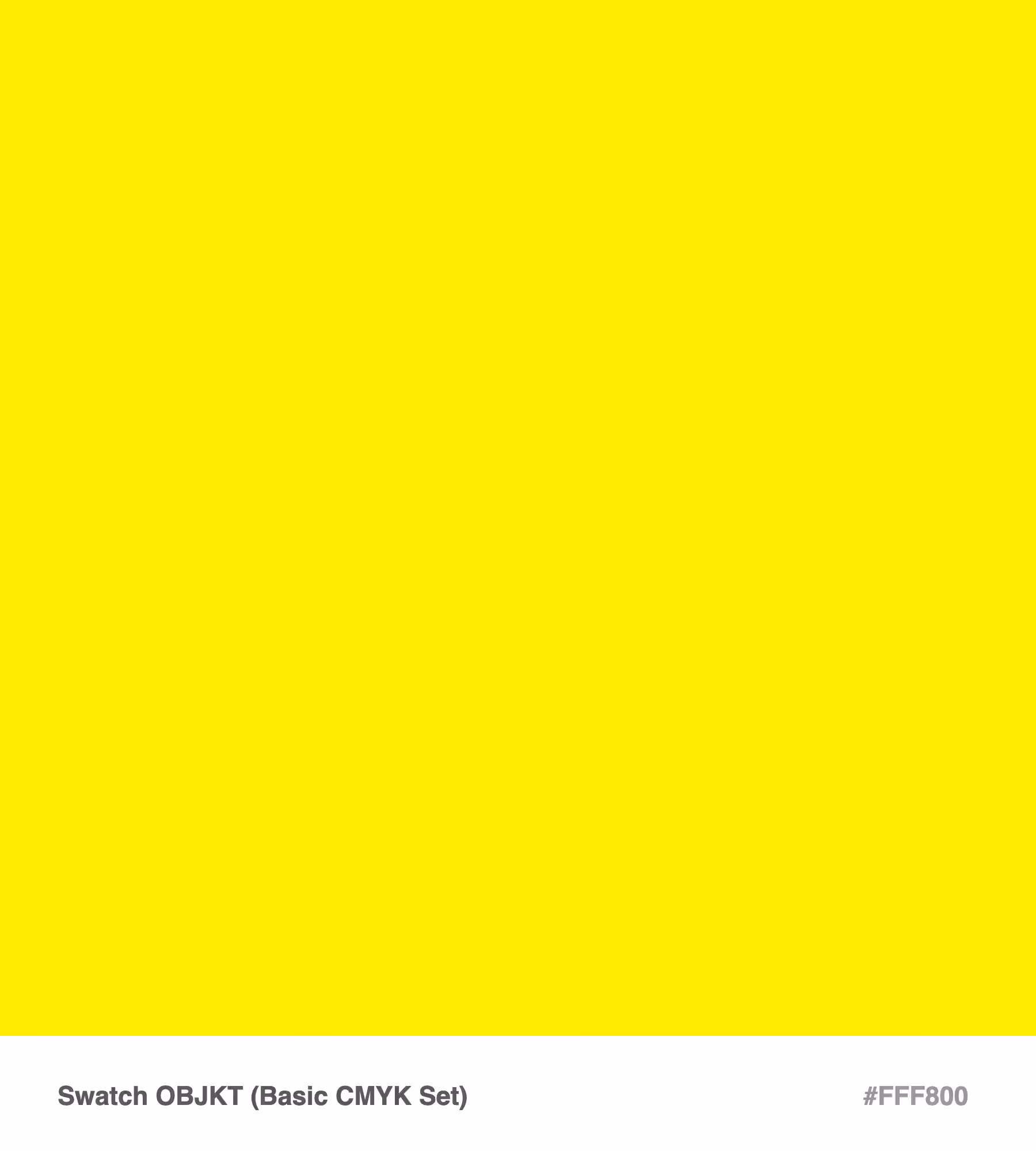 Swatch OBJKT (Basic CMYK Set) #FFF800