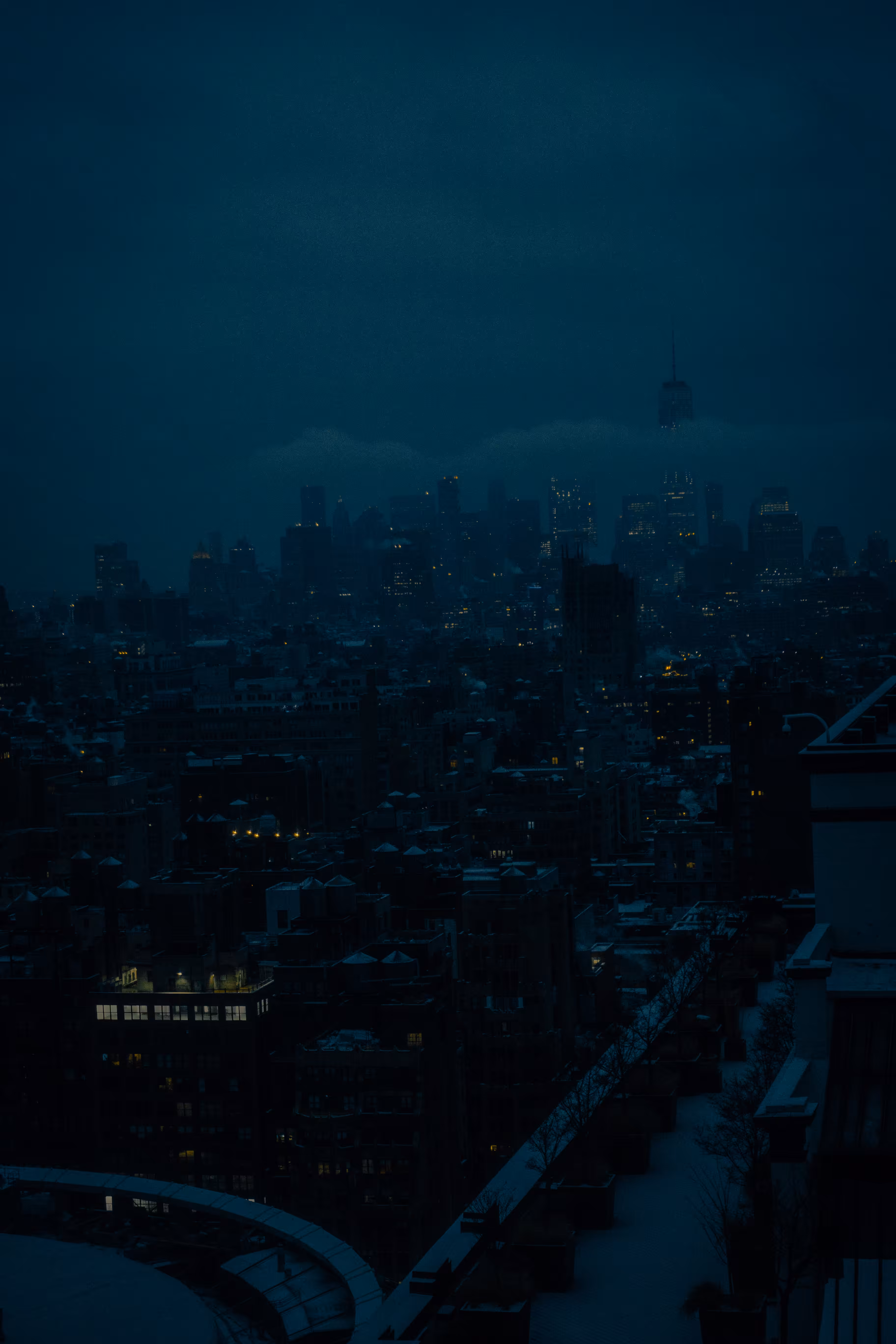 The City, night.