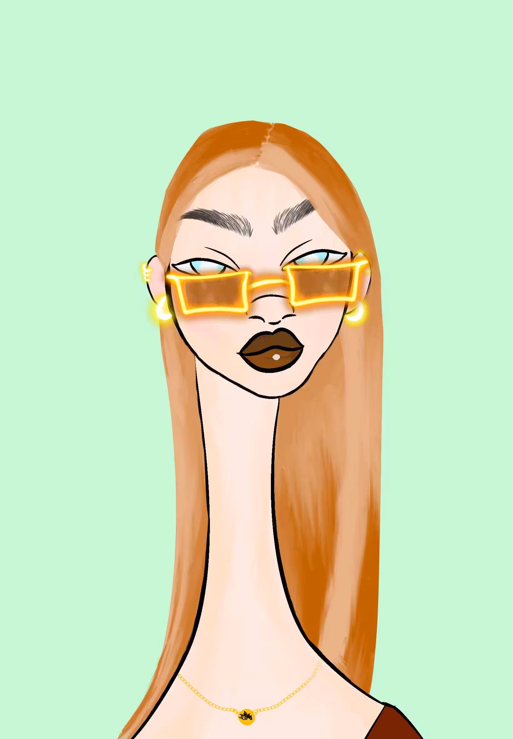 Long Neckie Lady #2722