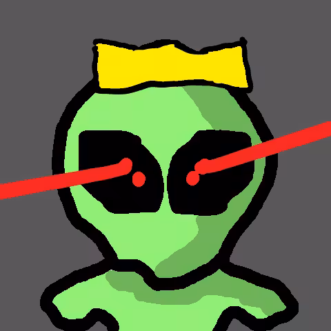 crown + laser eyes