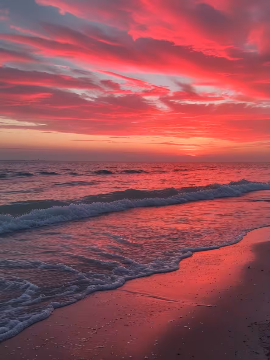 Sunset on the beach