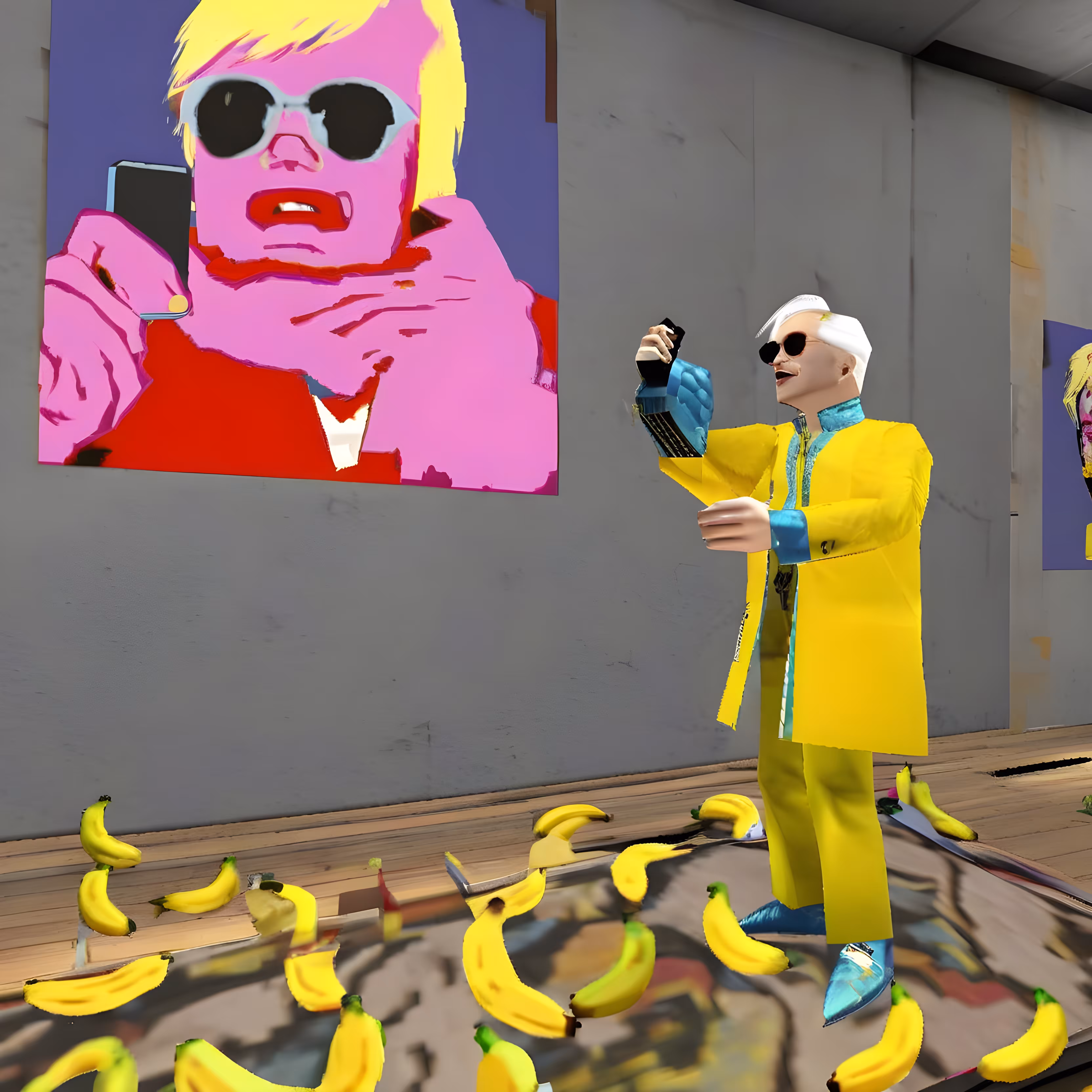 Andy Warhol taking a selfie
