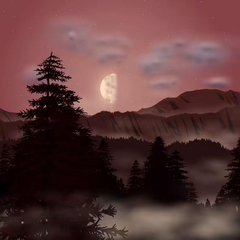 Moonlit Mountains #20