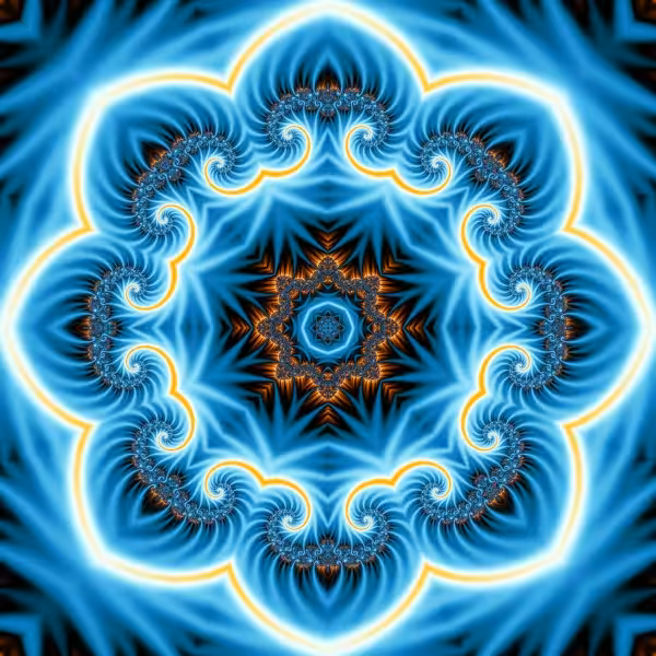 Blue Flames #3 π Flower Power Series