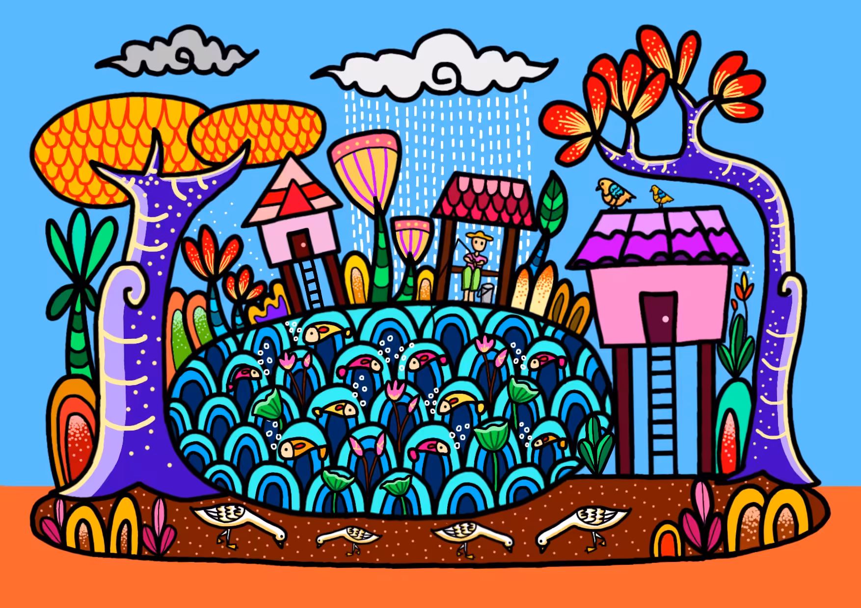 Imaginative lifestyle to lines and colorful.#23