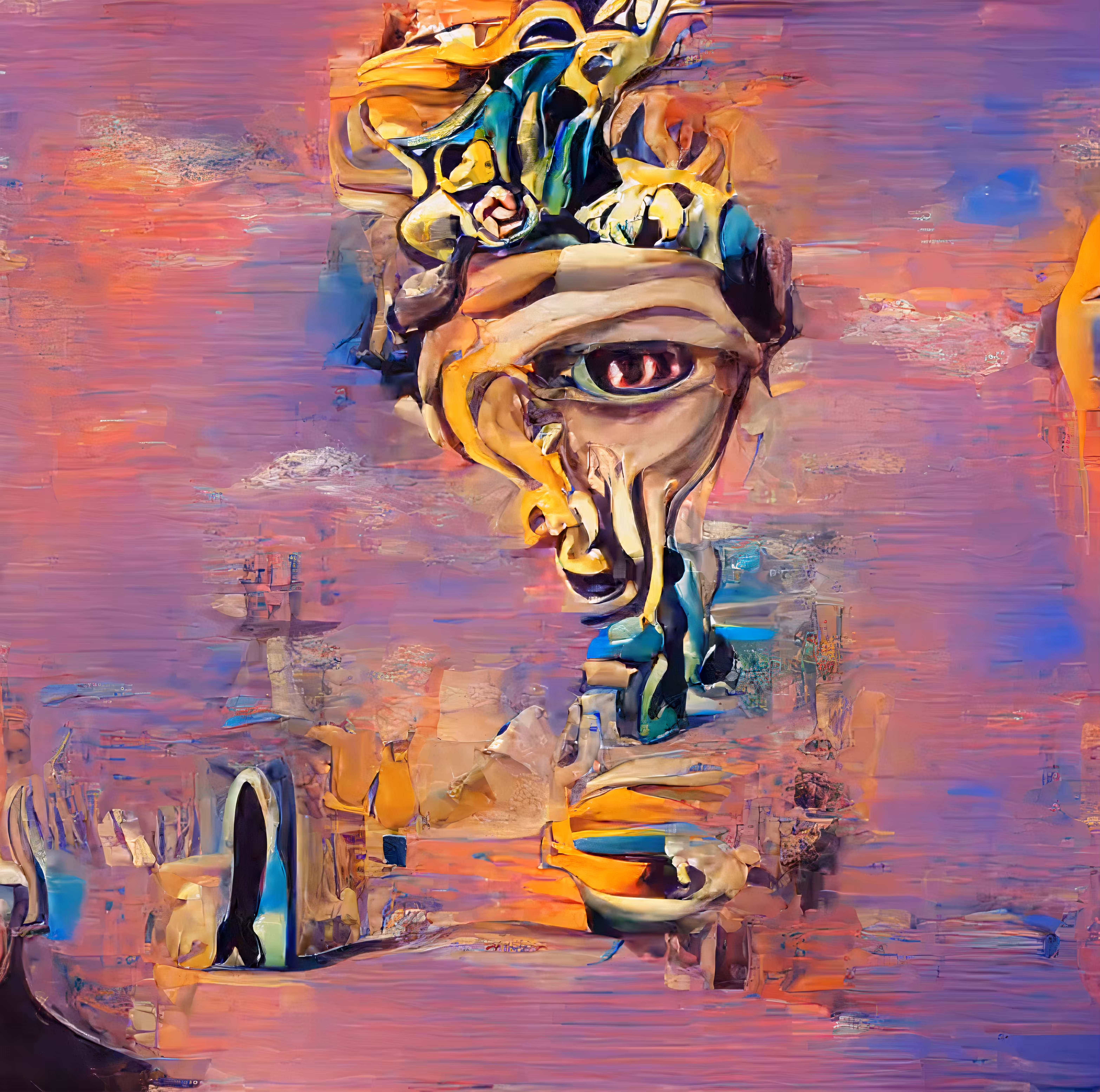 Reinterpretation of Dali's "The Burning Giraffe" #002