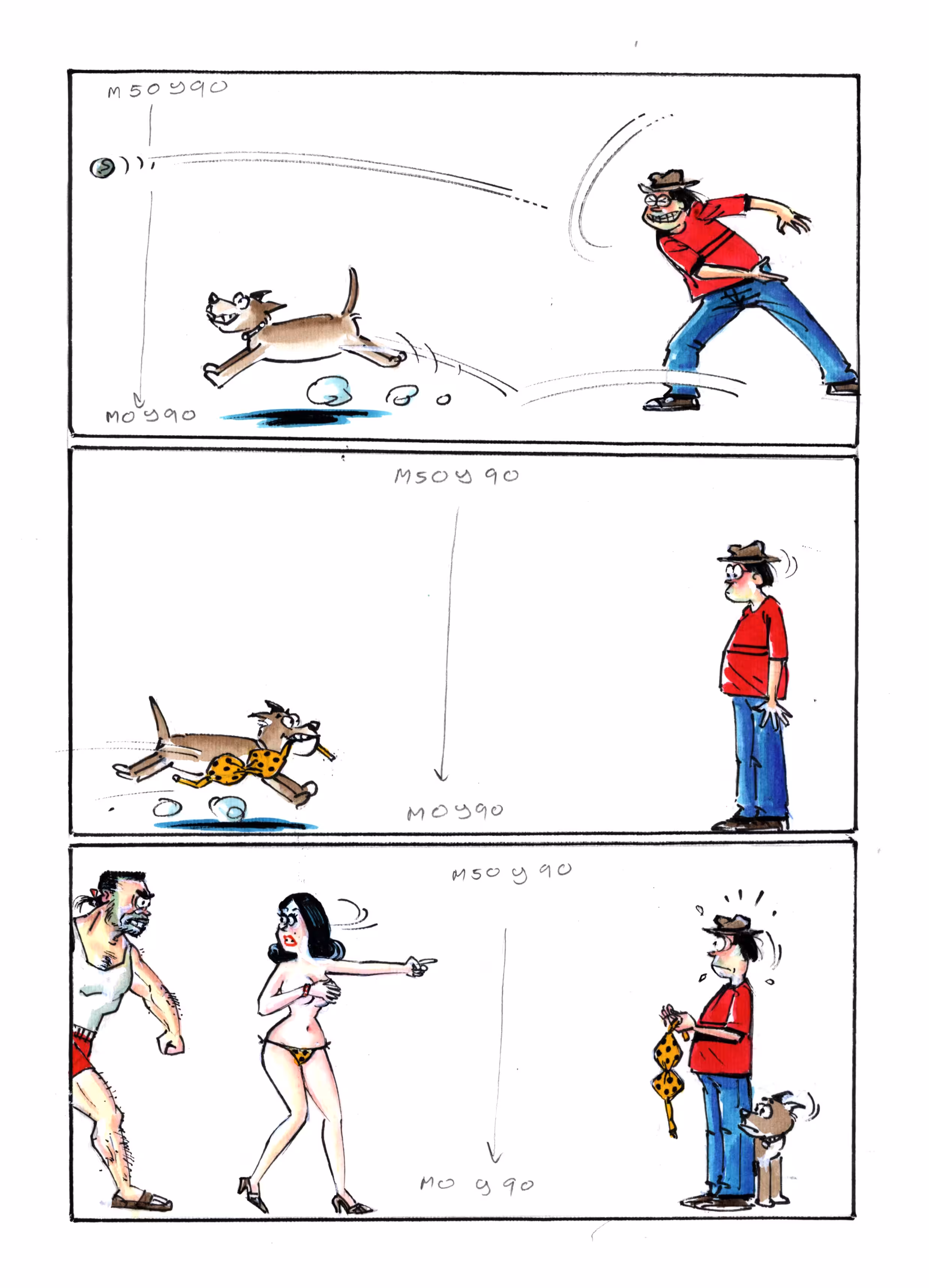 Original Comic Strip by Watthana No. 01