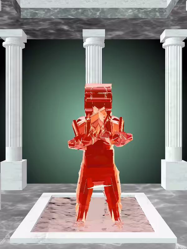 HeavenComputer: The Fragmented Praying Fiery Red Woman #6594