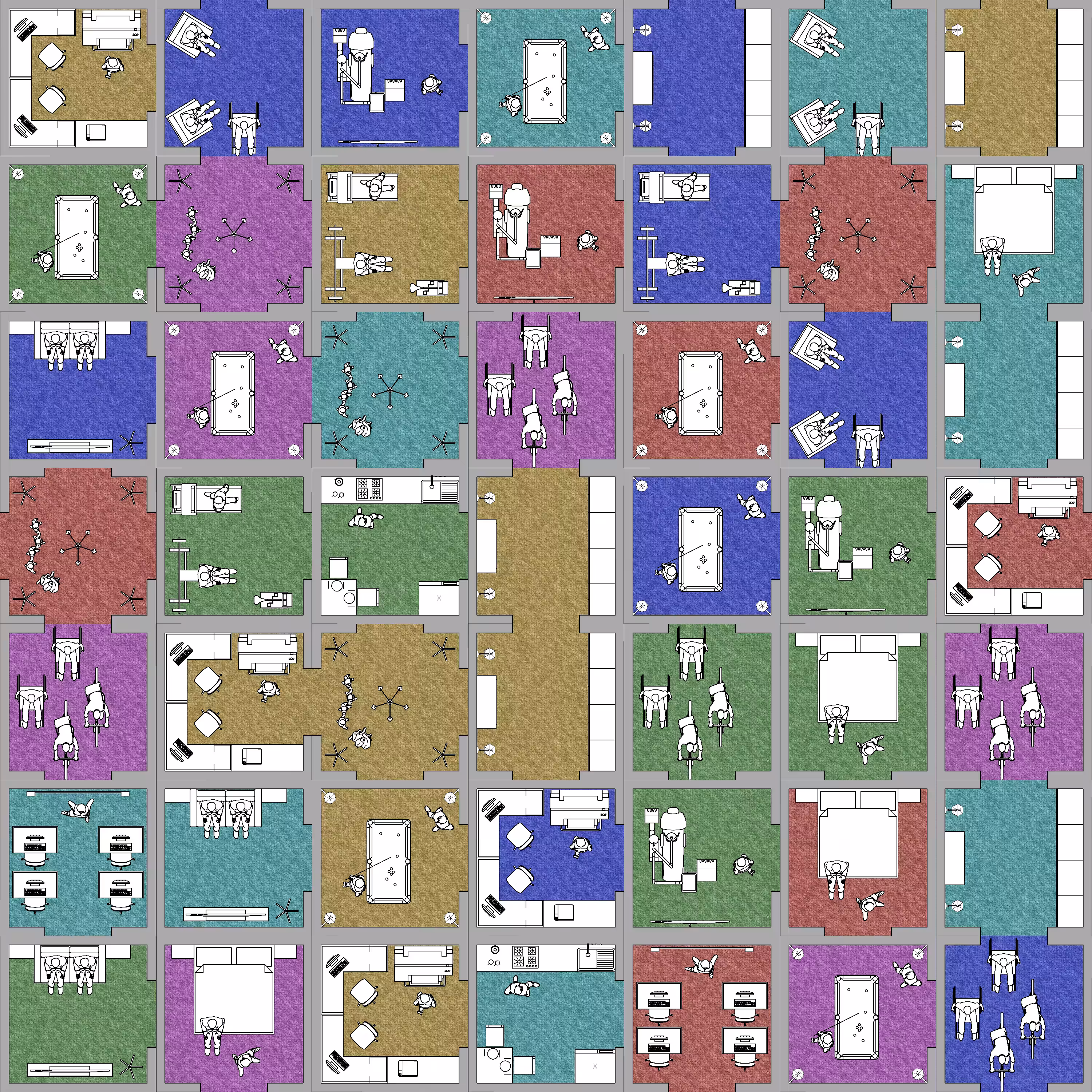 Harlequin block building #37