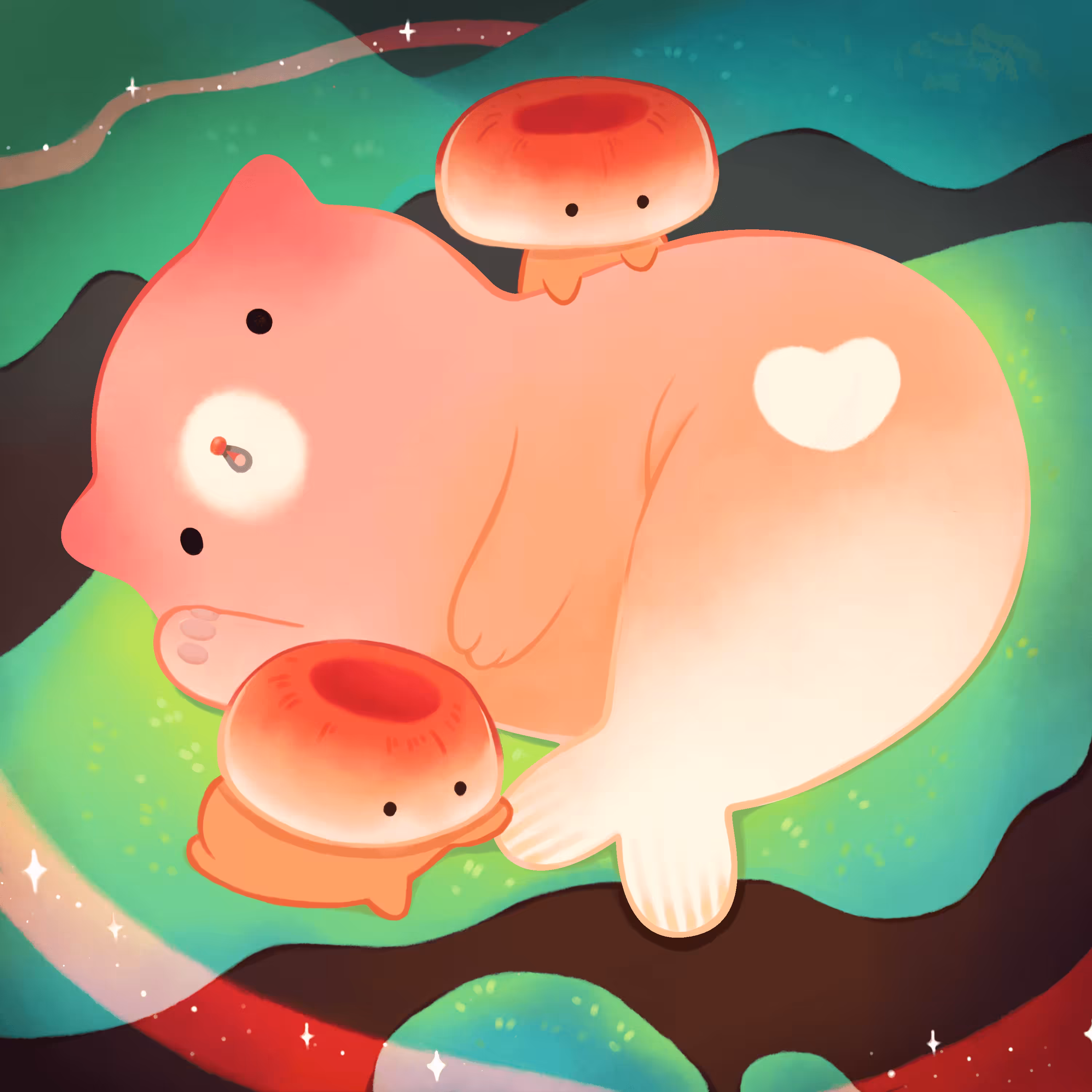 Mermeow no.30 - Coral