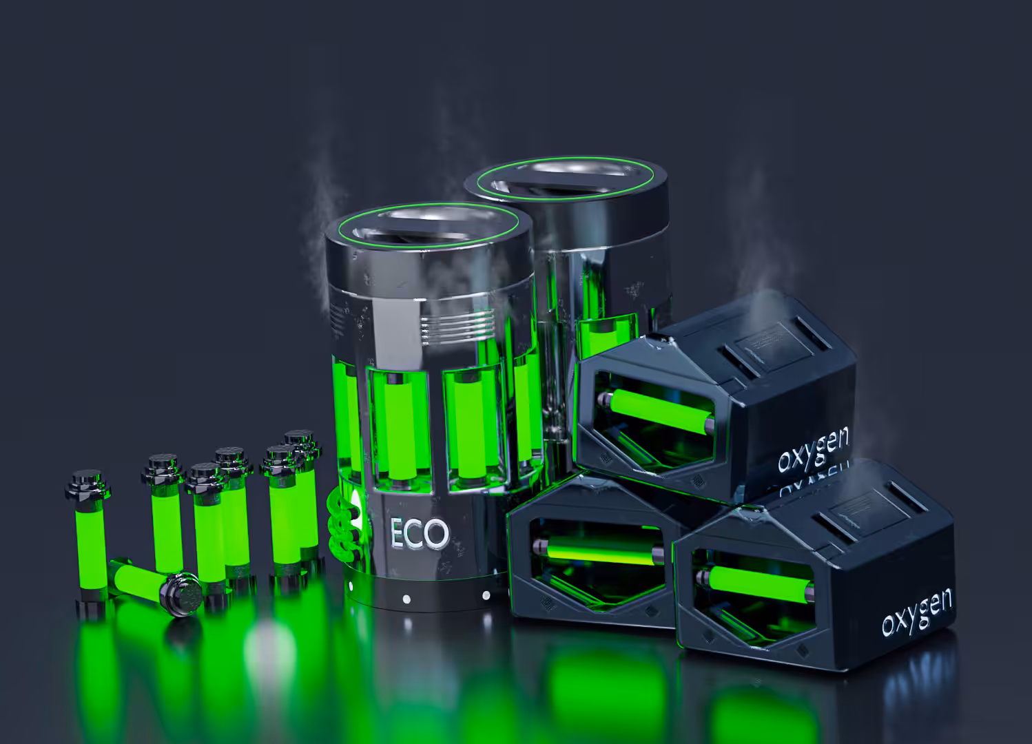Barrels & Crates of Oxygen