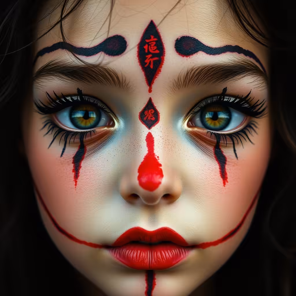Mysterious beautiful face