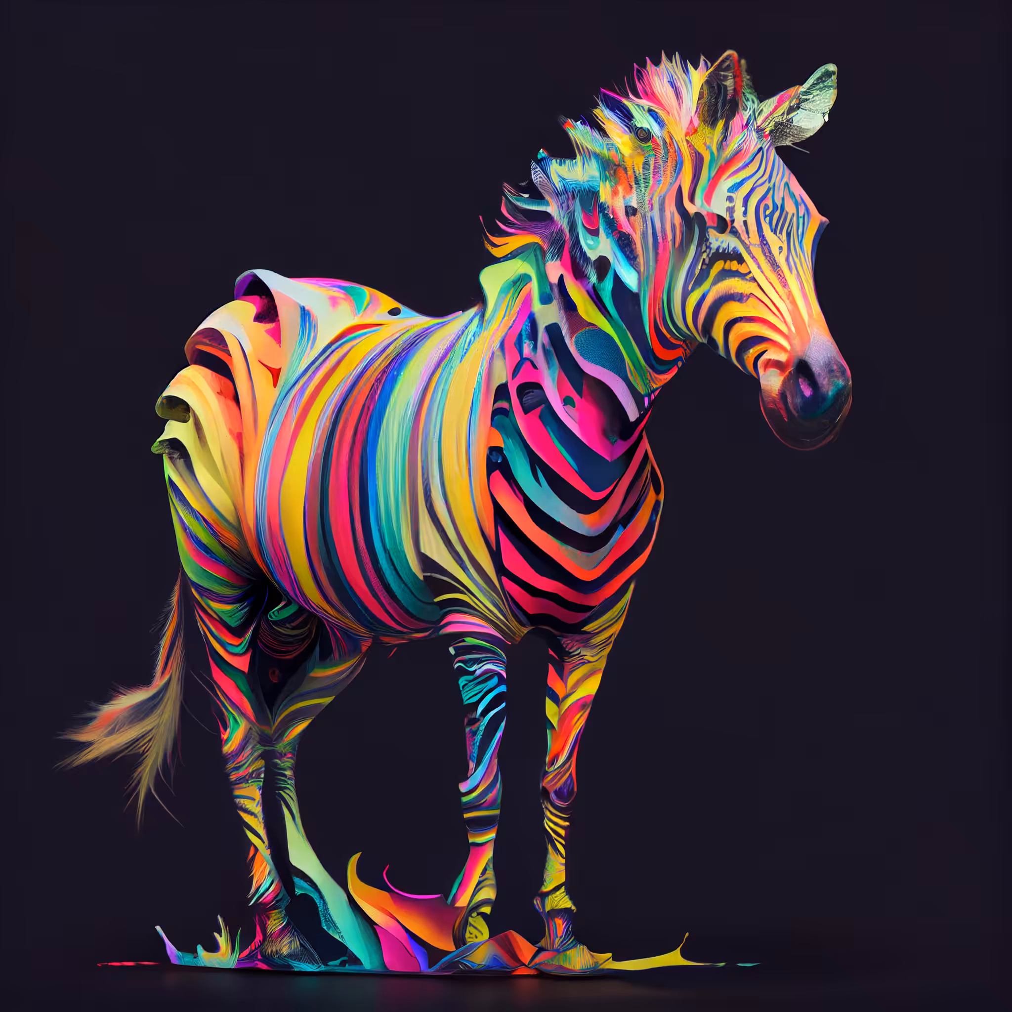 Melting zebra