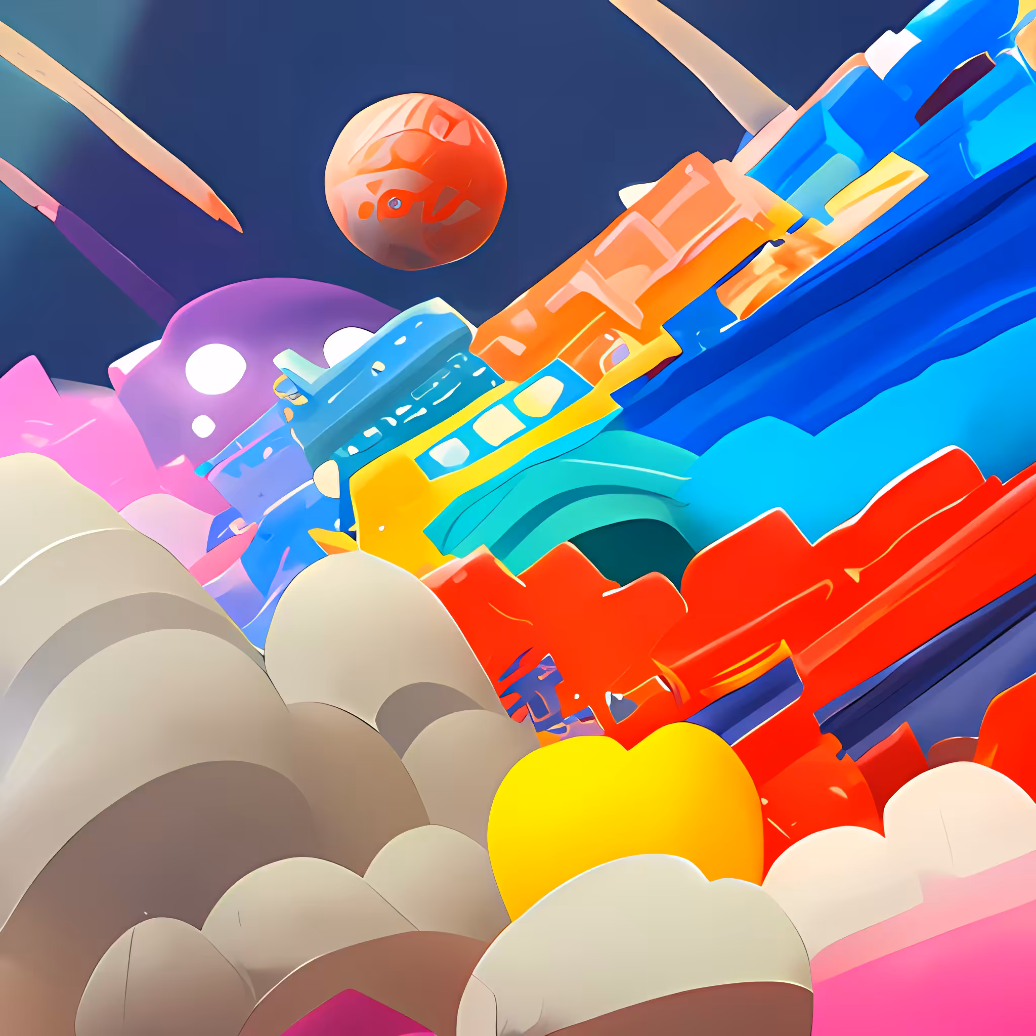 City on Space Color