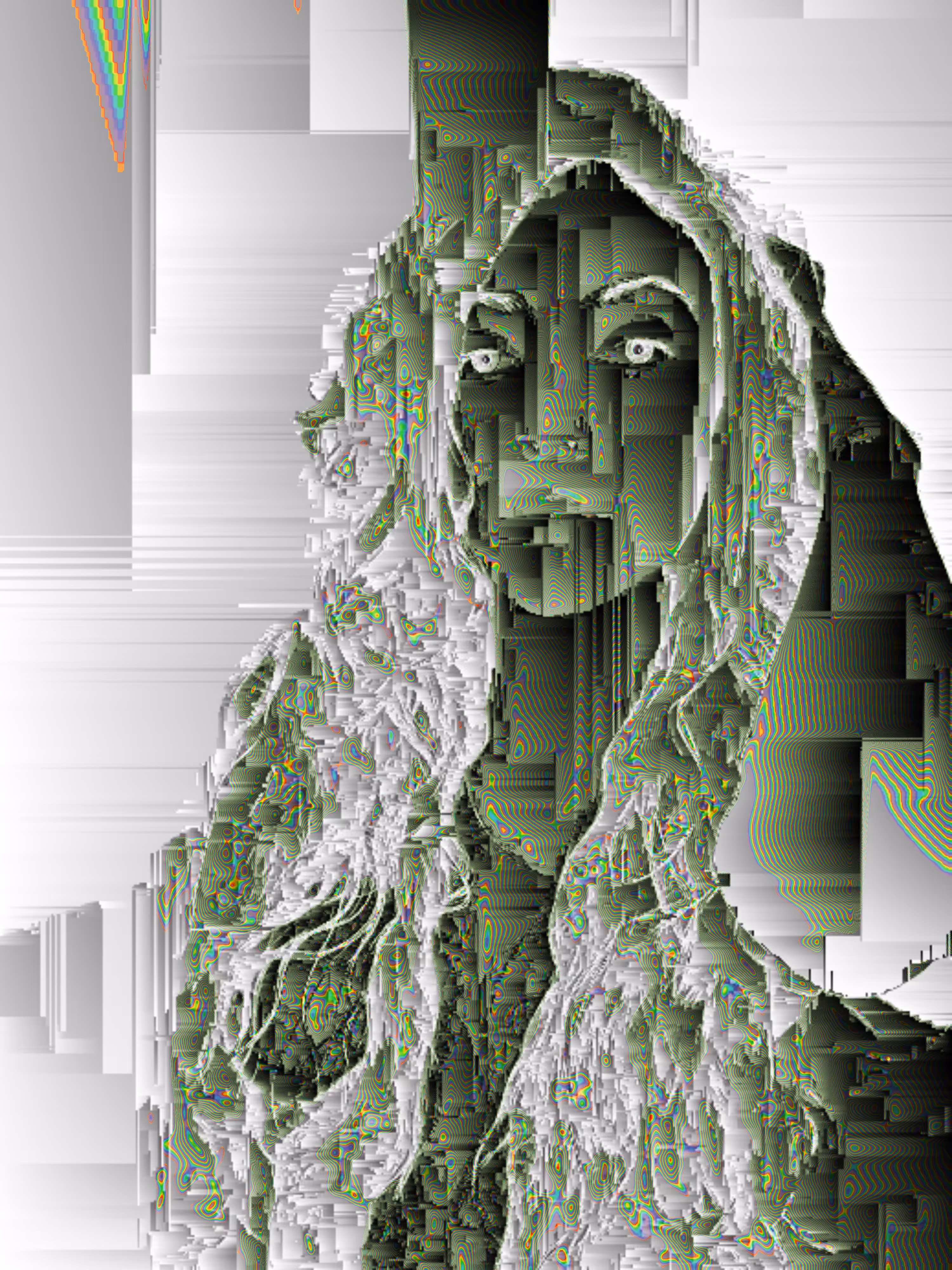 glitchy lady