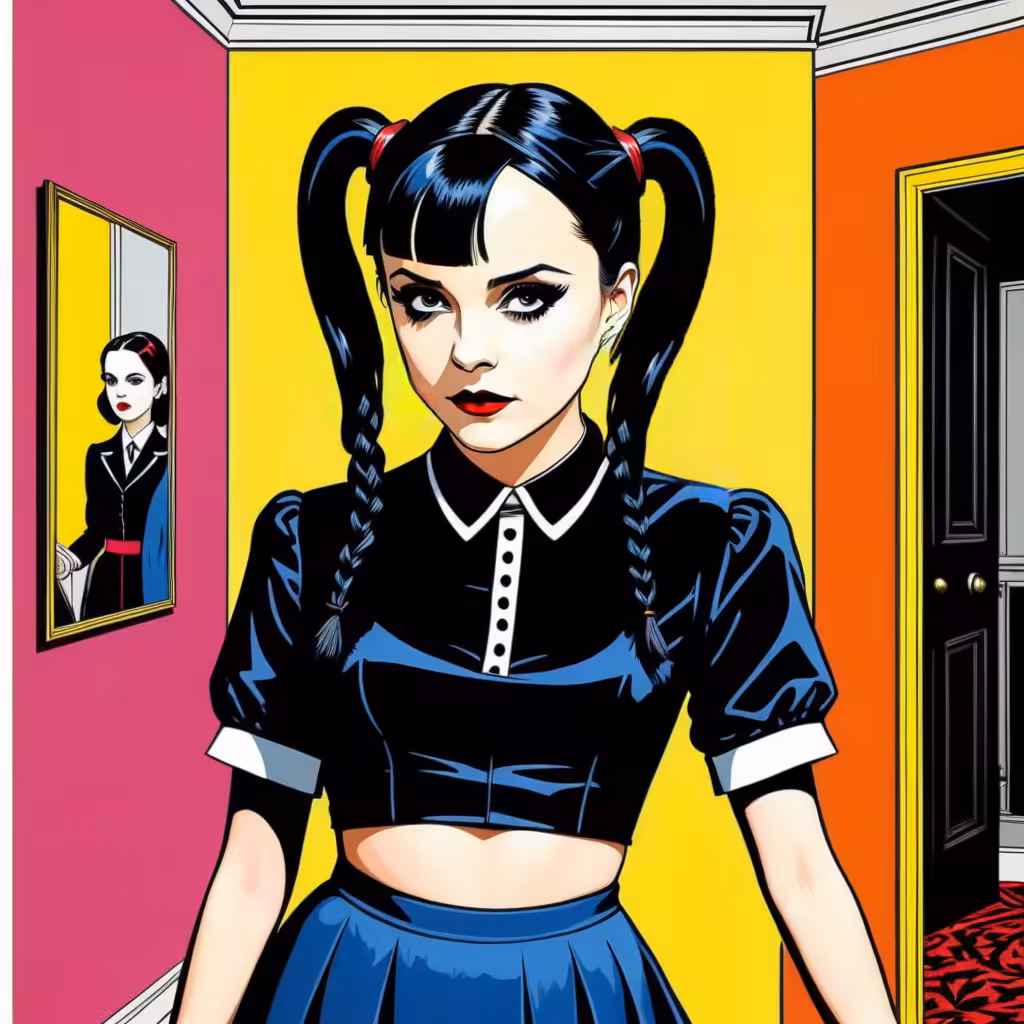 Addams go Pop Art: Wednesday goes Pop #2