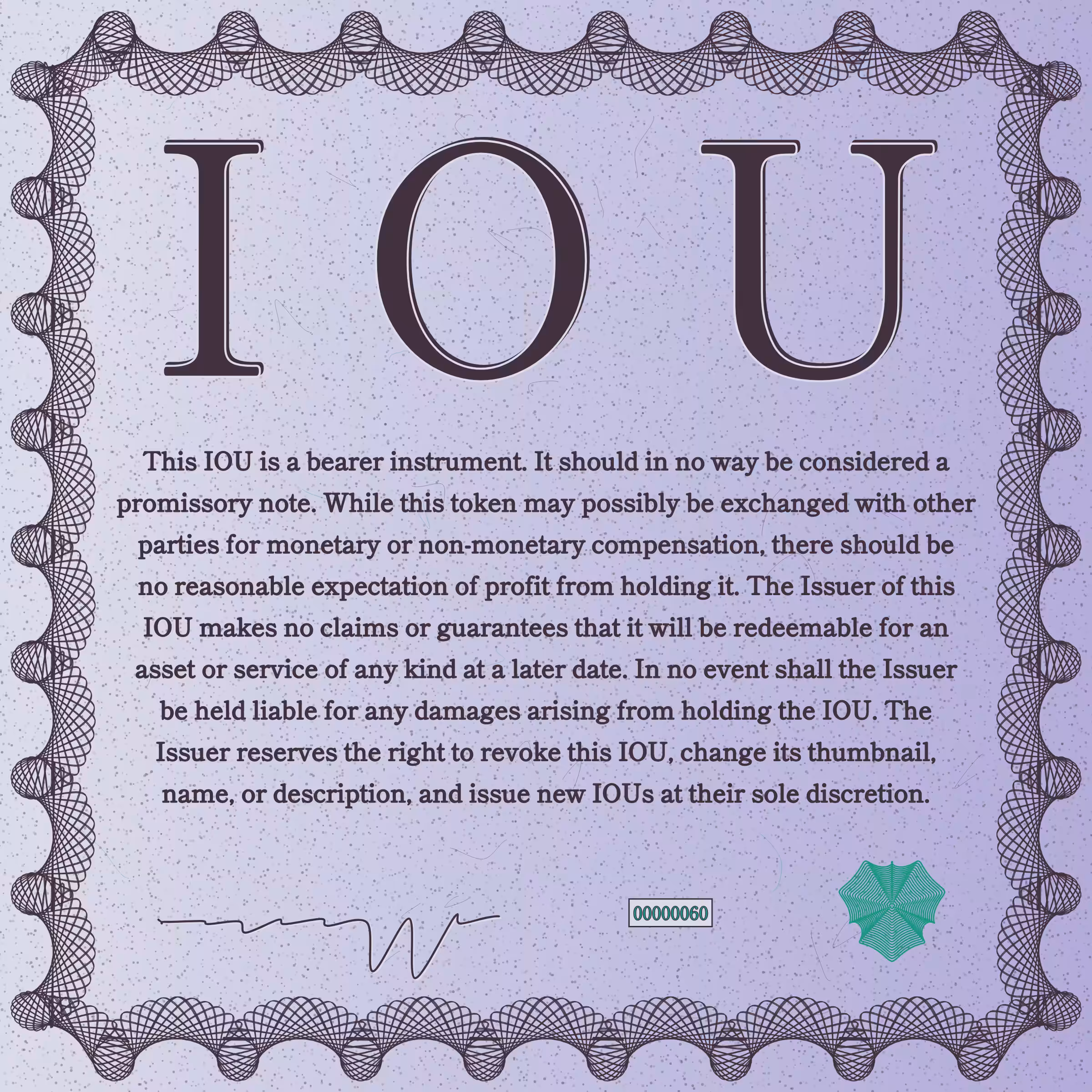 IOU #60