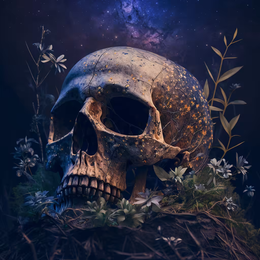 Flowering Space Skull