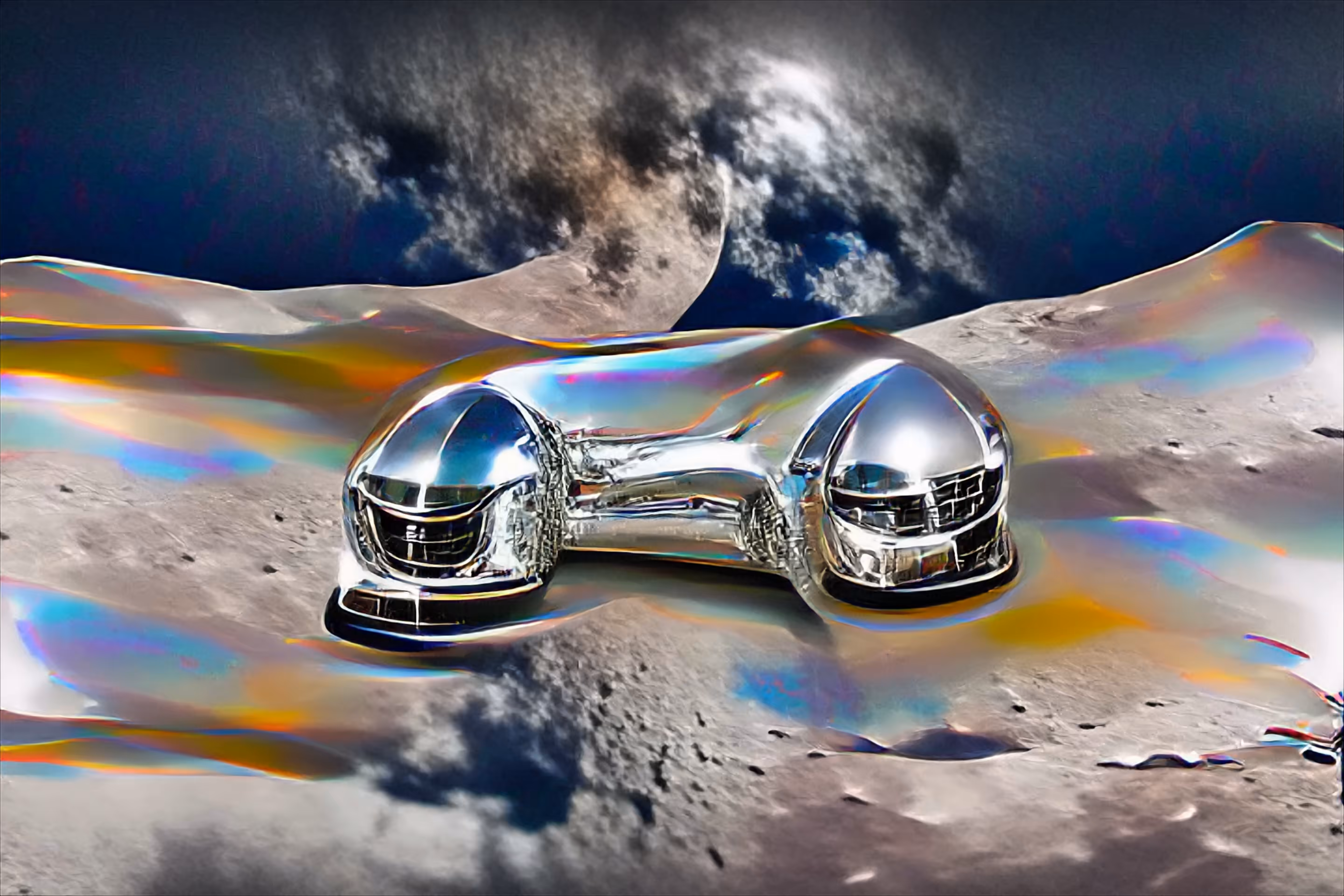 I dreamt I went to the moon in a spaceship