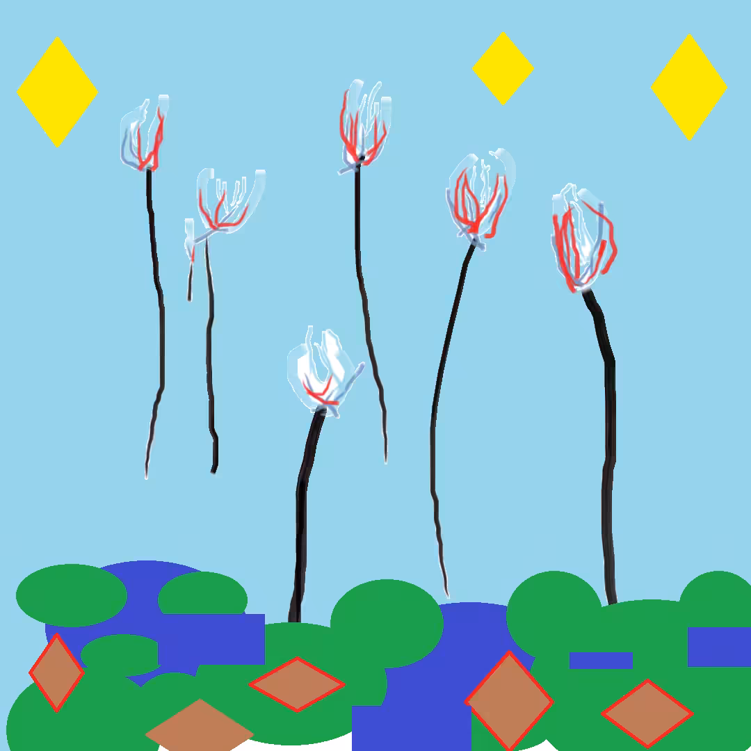 Paisaje floral figurativo / Figurative floral landscape