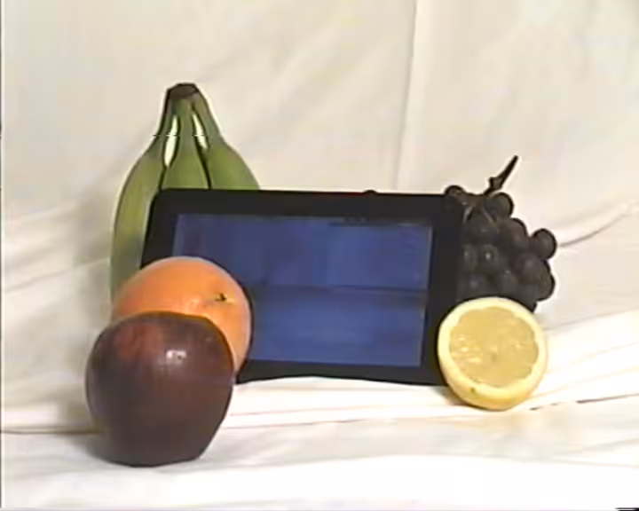 Still Life (RCA Tablet with Fruit), 2015