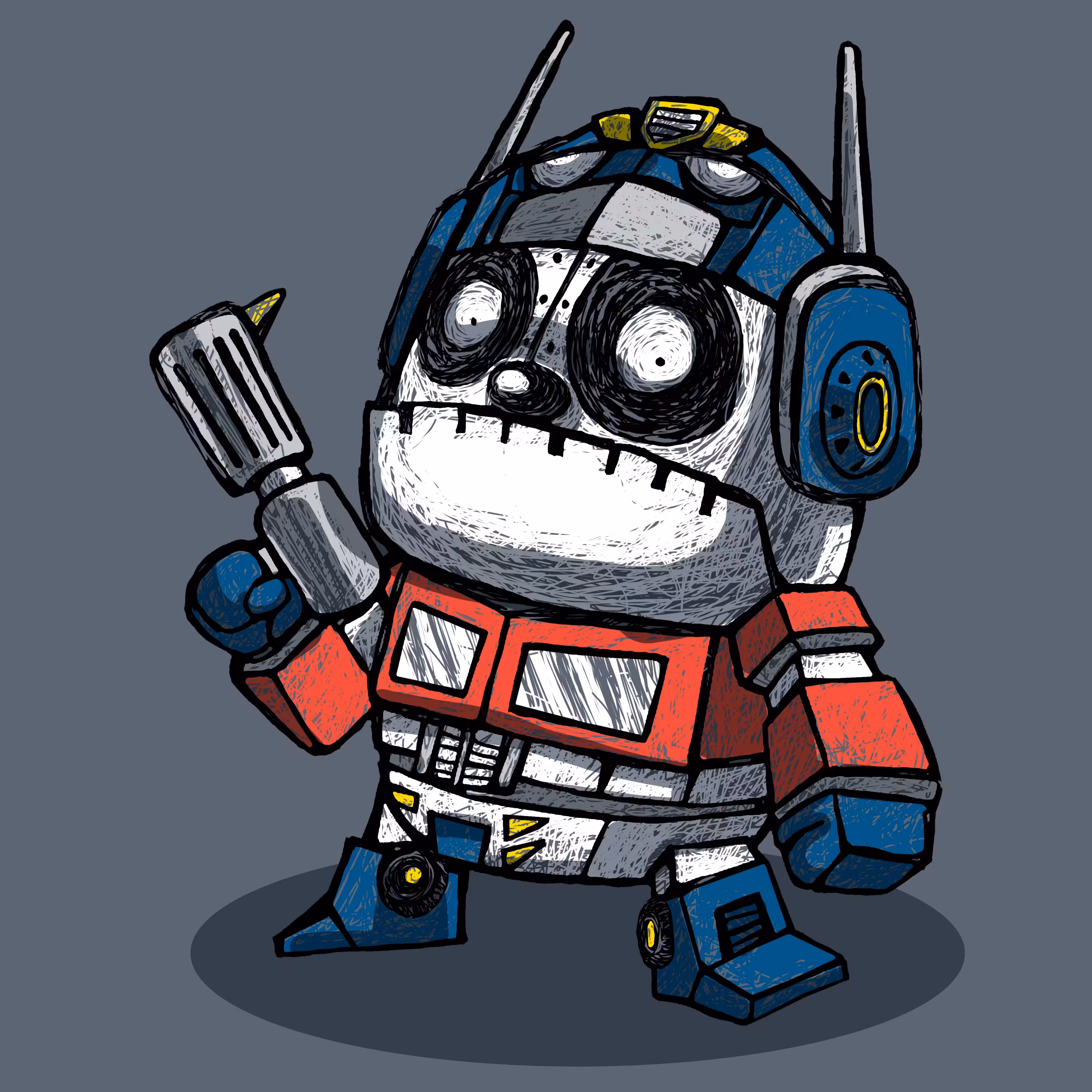 Papado in a Transformers suit