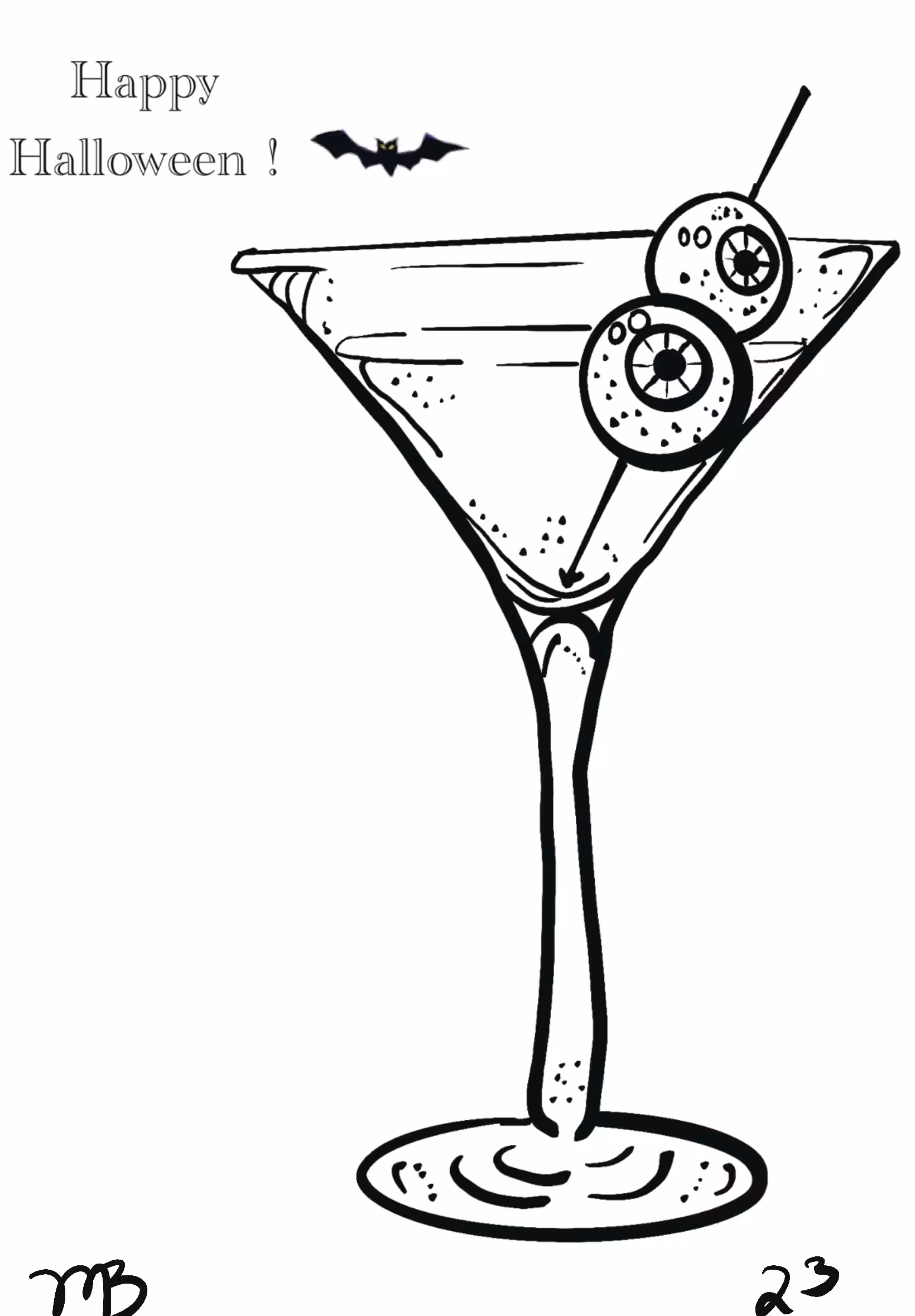 One martini dry please with 2 eyeballs