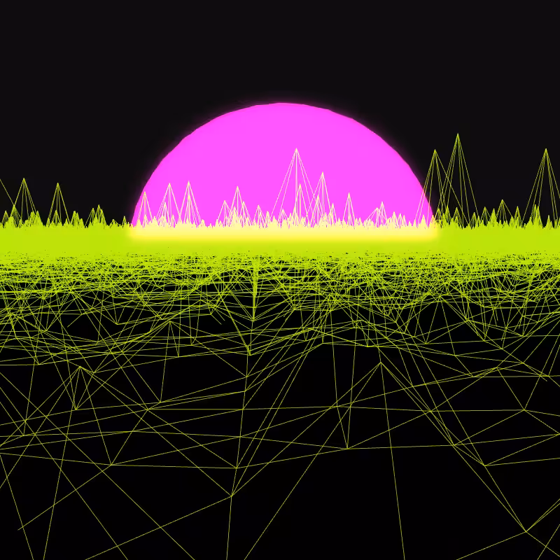 Generative Retrowave Field #118