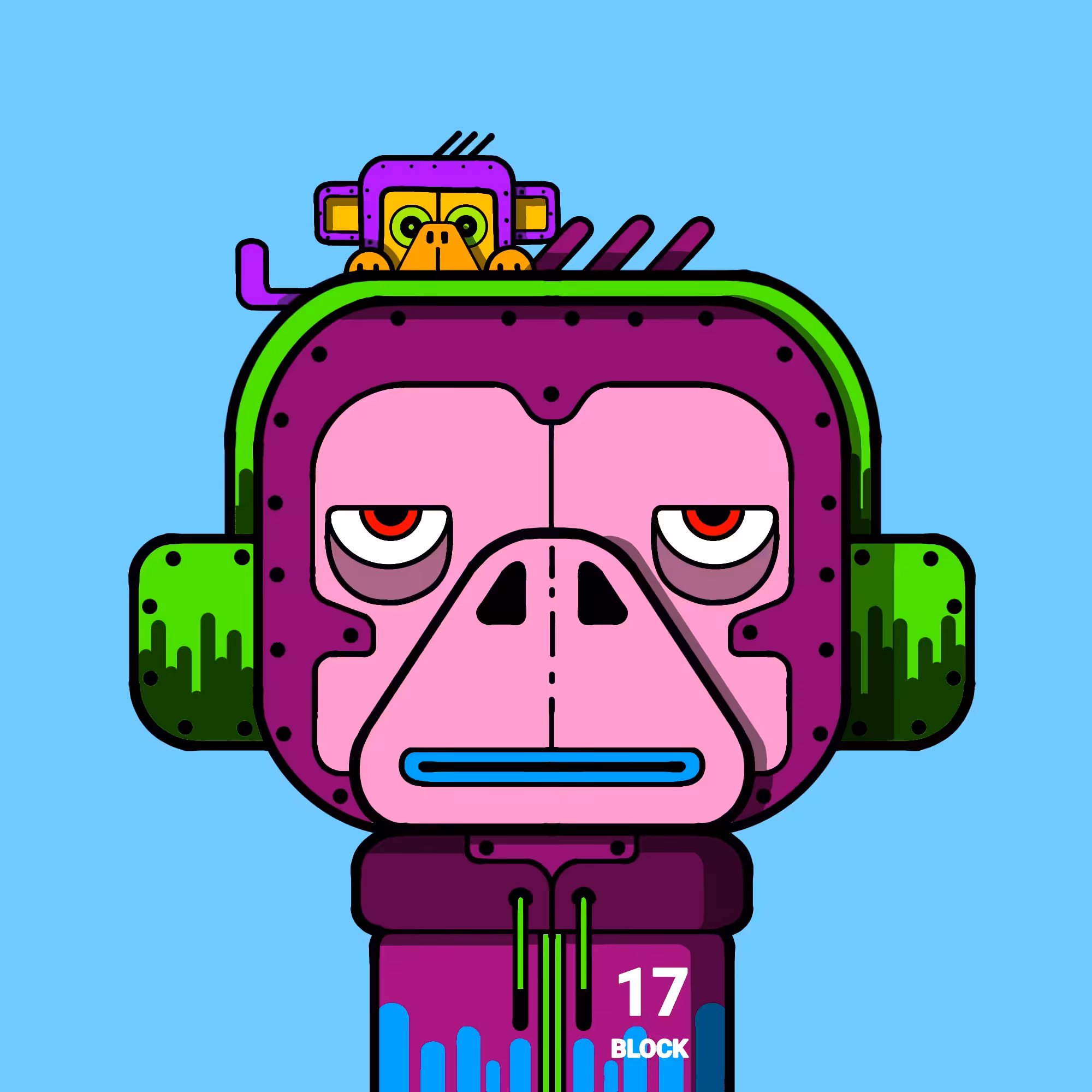 monkey block #017