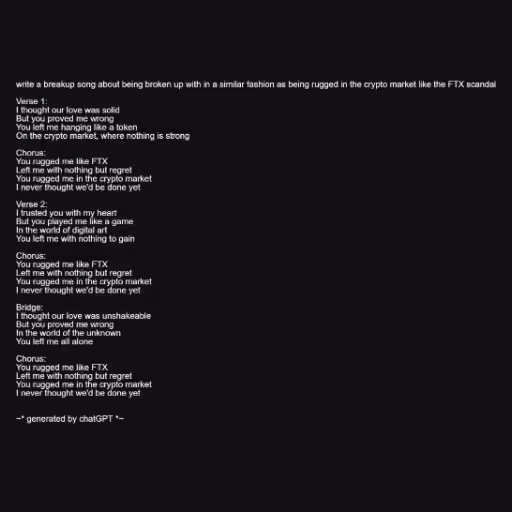 write a breakup song...