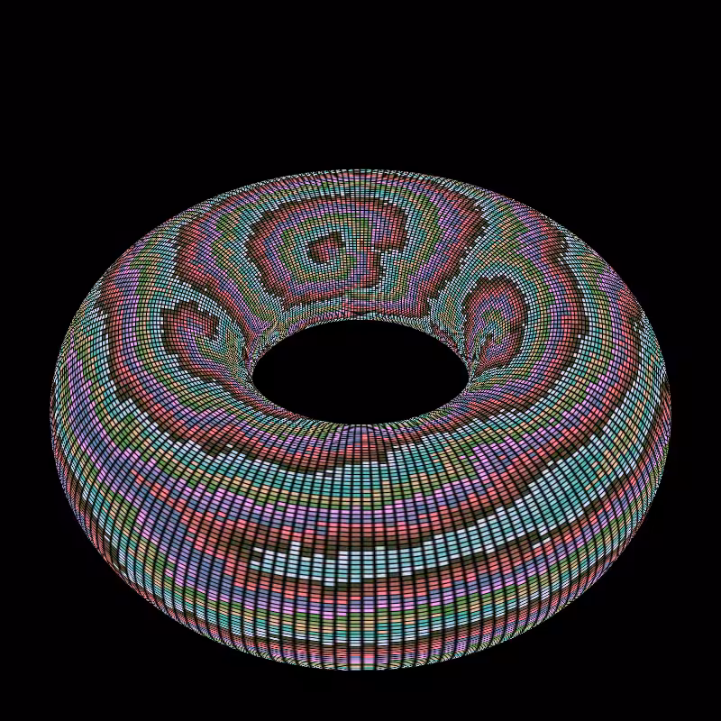 Reaction Diffusion on a Torus #21