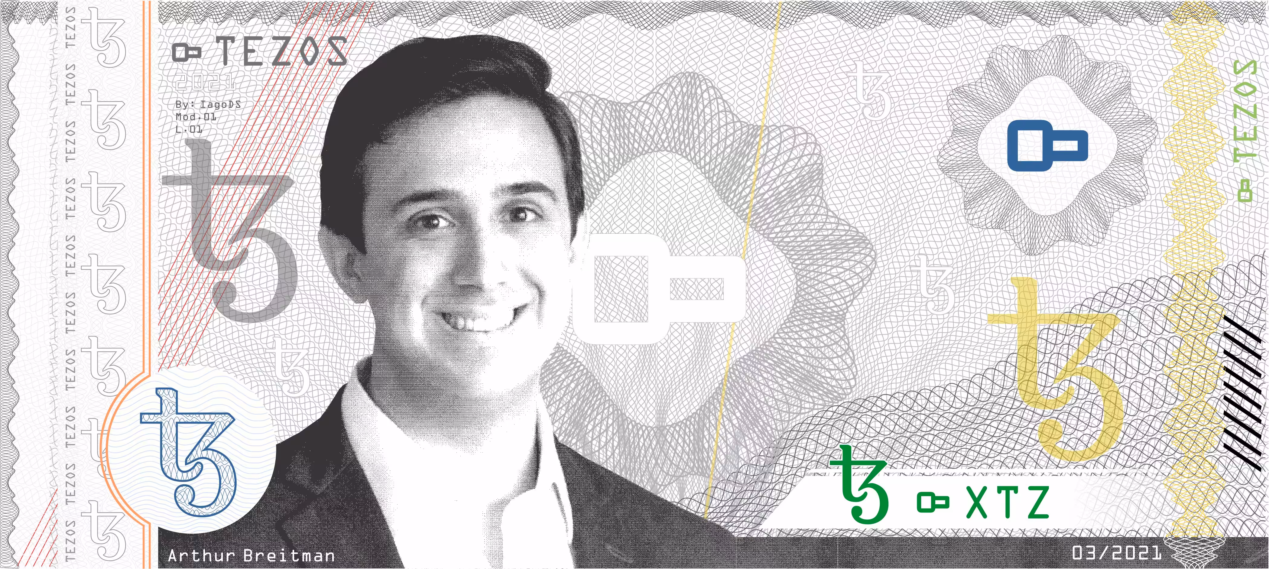 Black banknote Tezos - Nota Preta Tezos 01 - 03/2021