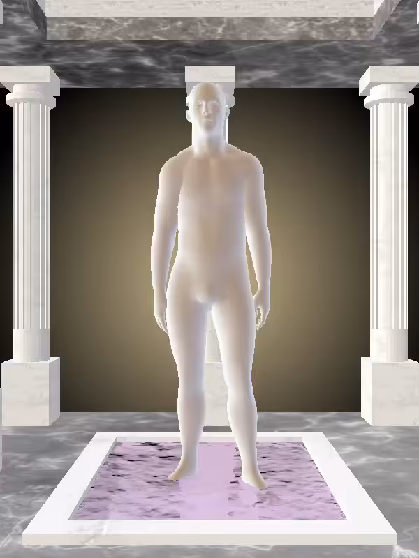 HeavenComputer: The Phone Calling Luminescent Beige Man #2557