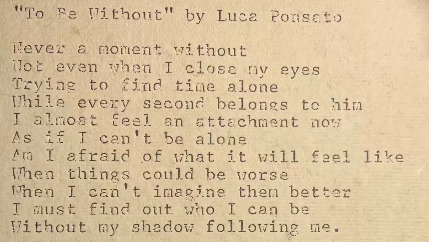 To Be Without