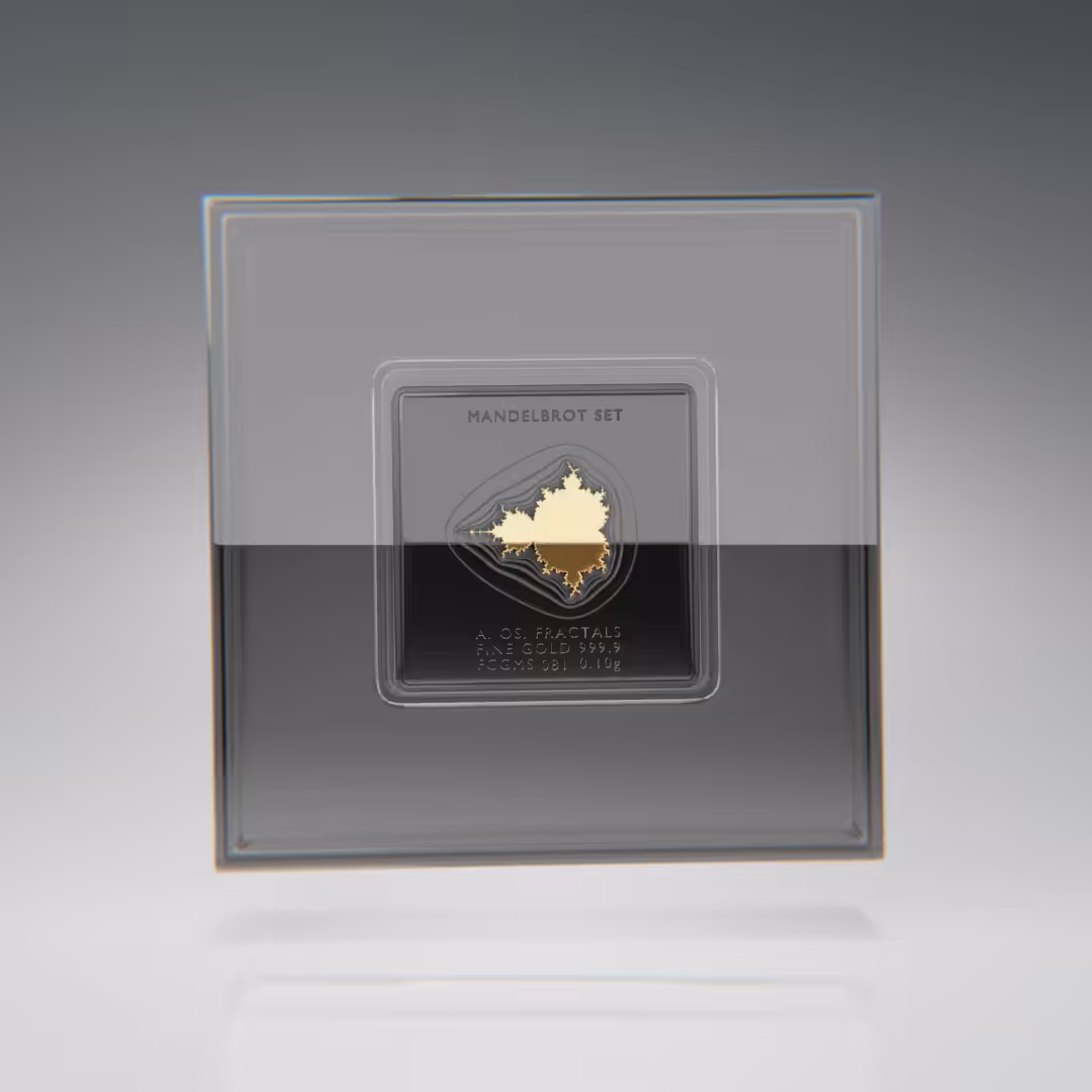 Mandelbrot set 0.01g CryptoGold Bar #081