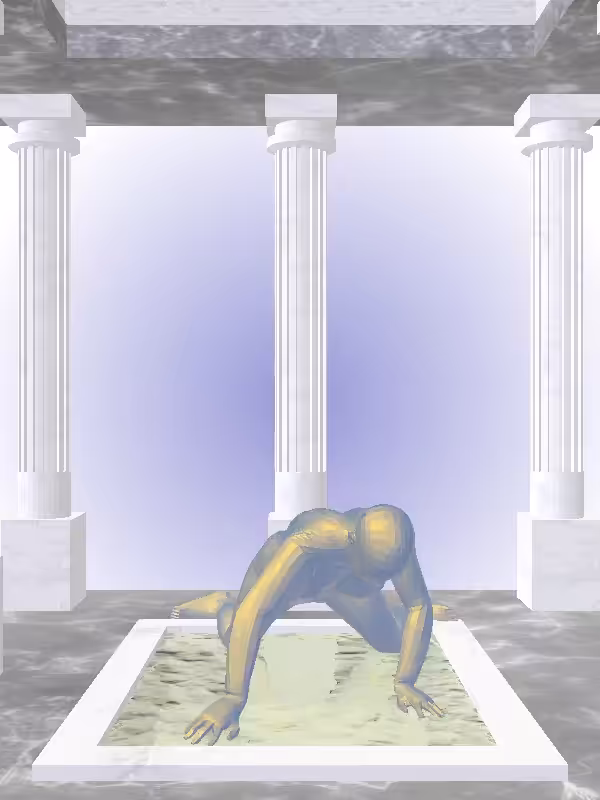 HeavenComputer: The Fragmented Rising Sunlit Cobalt Woman #6196