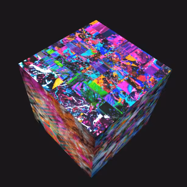 Z-Fights IV Abstract Art Cube 