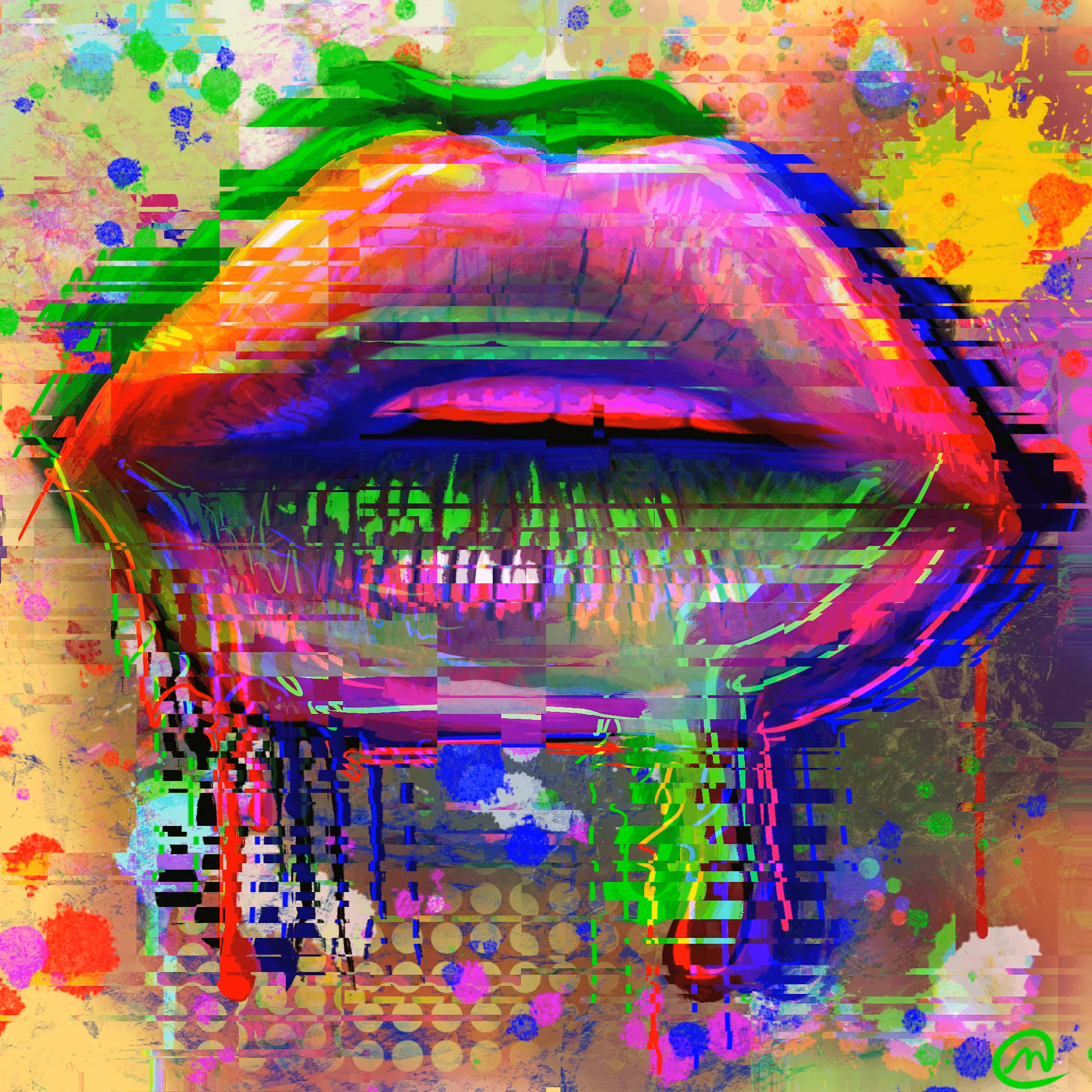 Lip Drip Glitchy