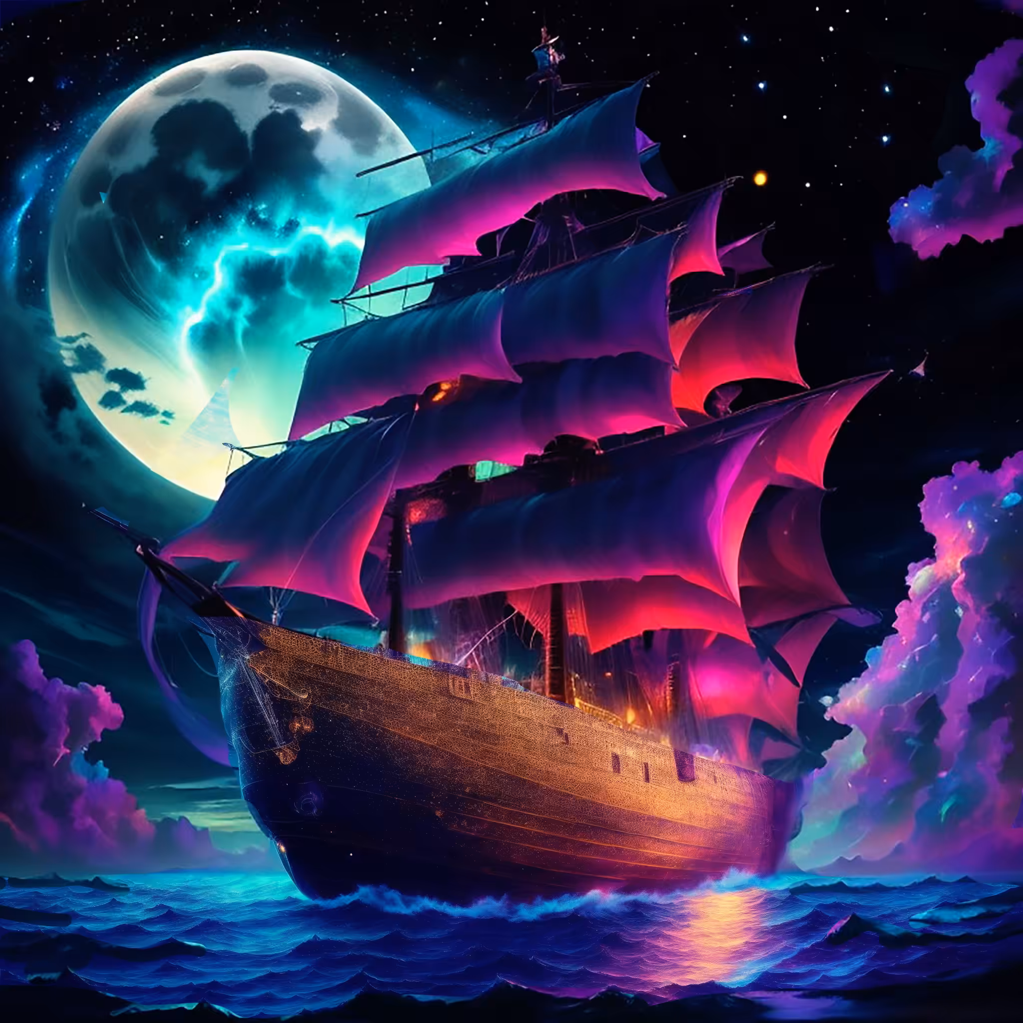 "Celestial Odyssey"🌌⛵✨