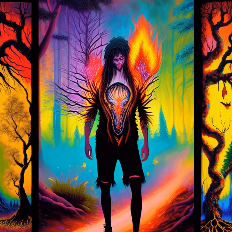 AI Psychedelic Trees #5