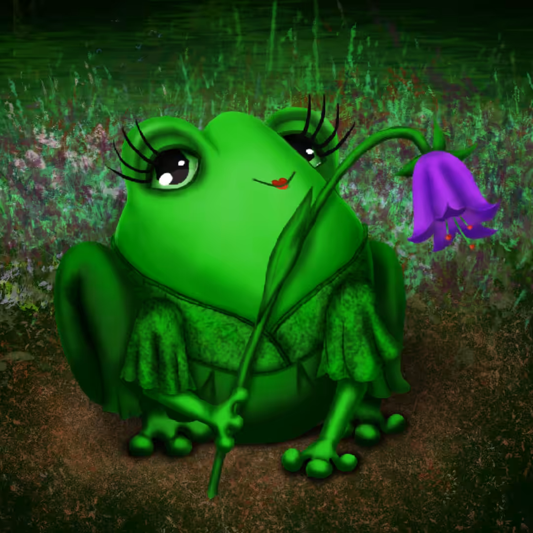 The frog in love