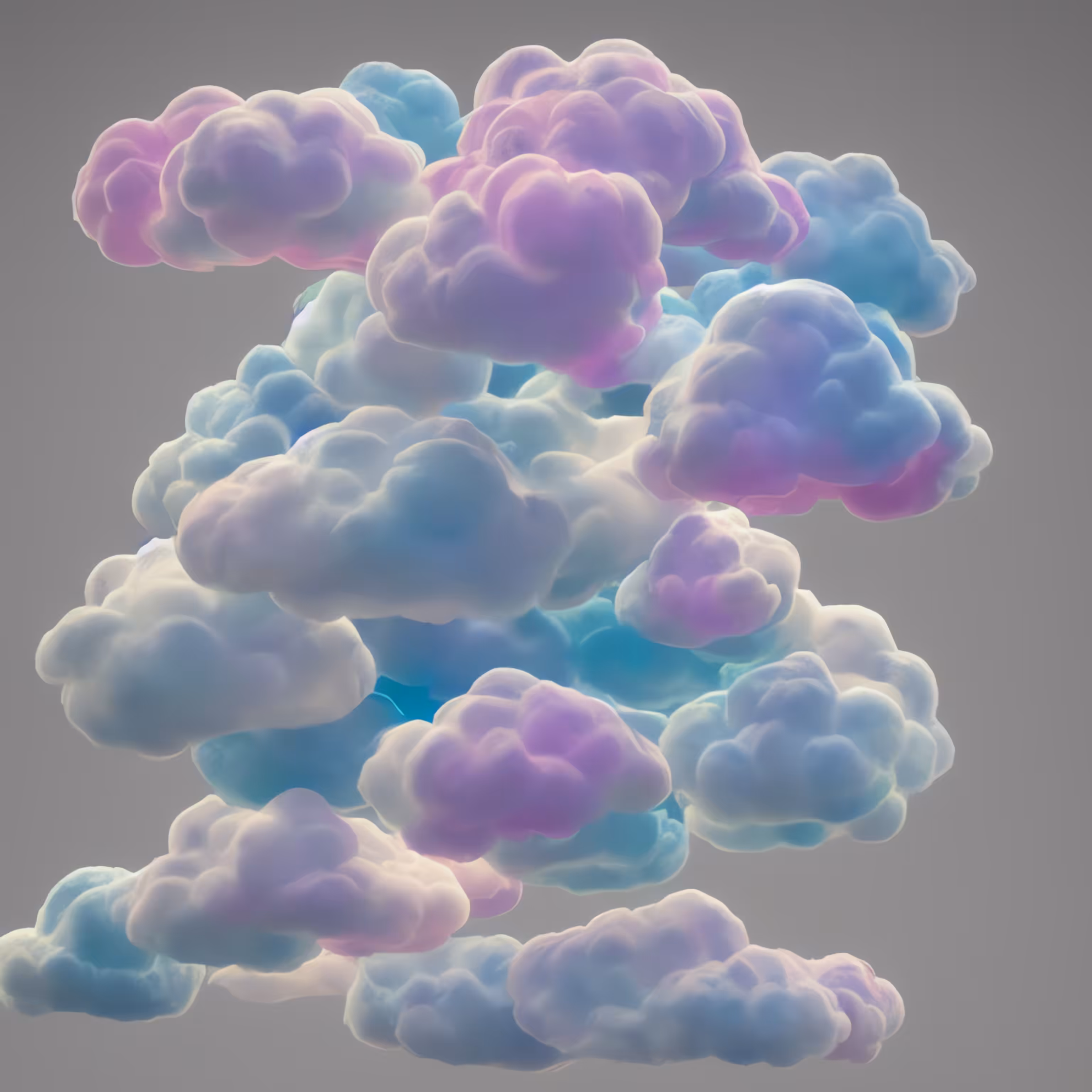 colorful ☁︎ clouds ☁︎ in symmetrical space