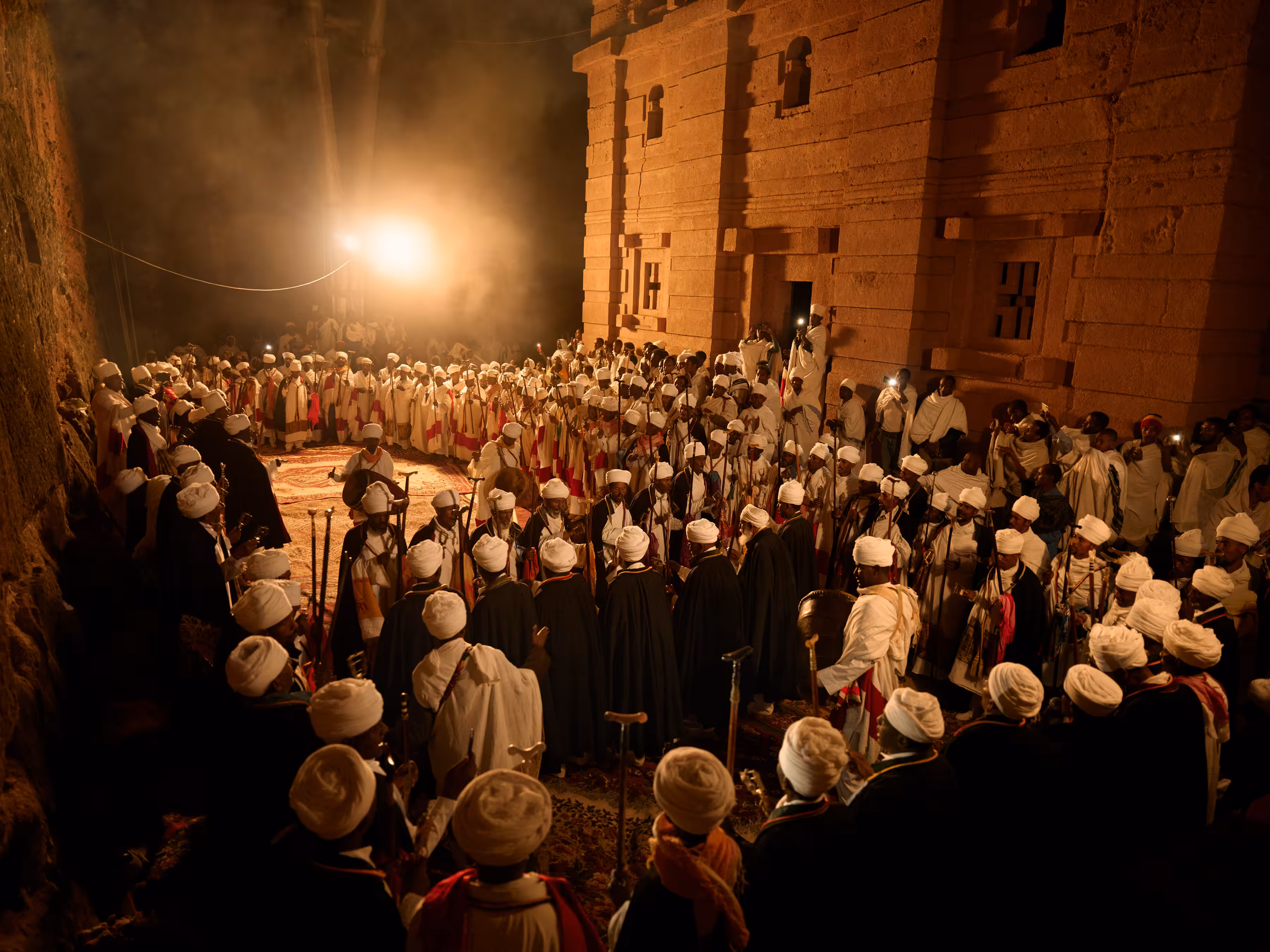 Ethiopia - Priests Sing Hymns on the Eve of Gena