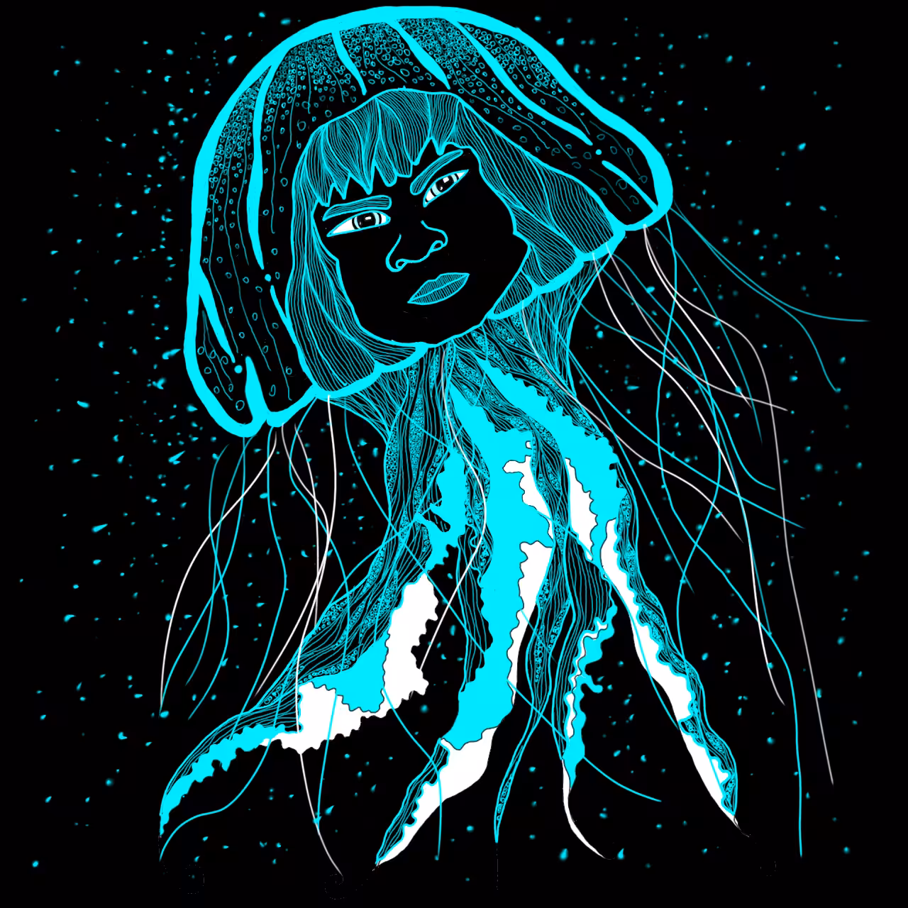 Blue Face Jellyfish