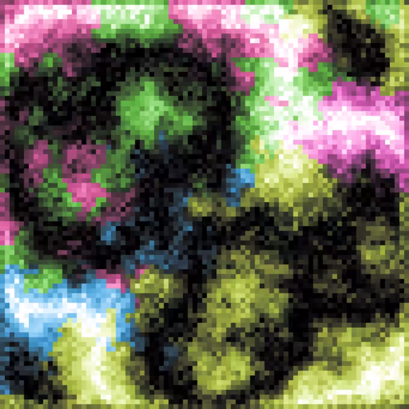 Rainbow Ripples Automaton #22