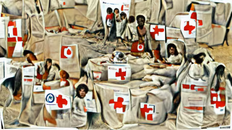 International Committee of the Red Cross |  Humanitarian Emergency (pixray_genesis)