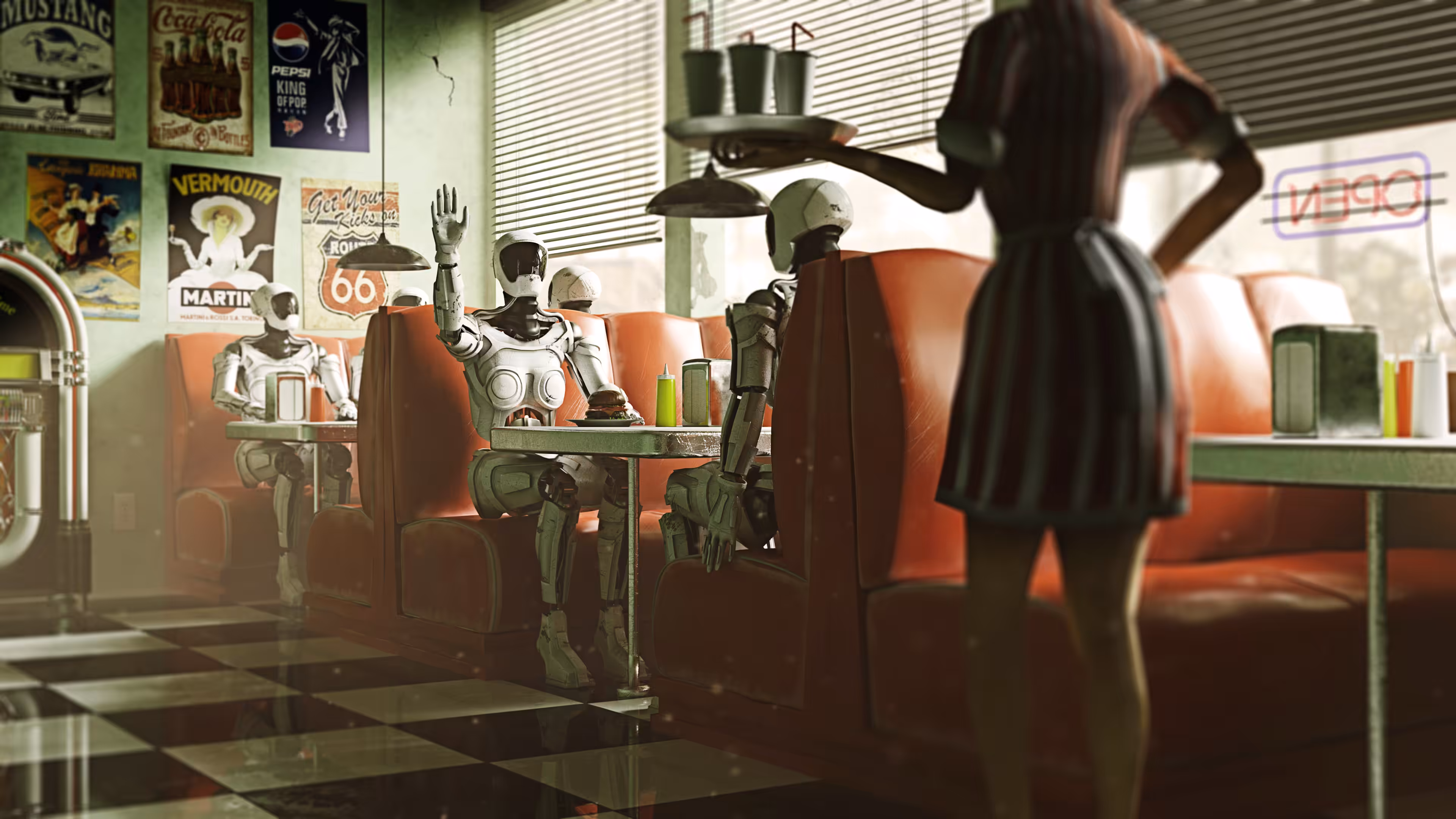 The order of the machines